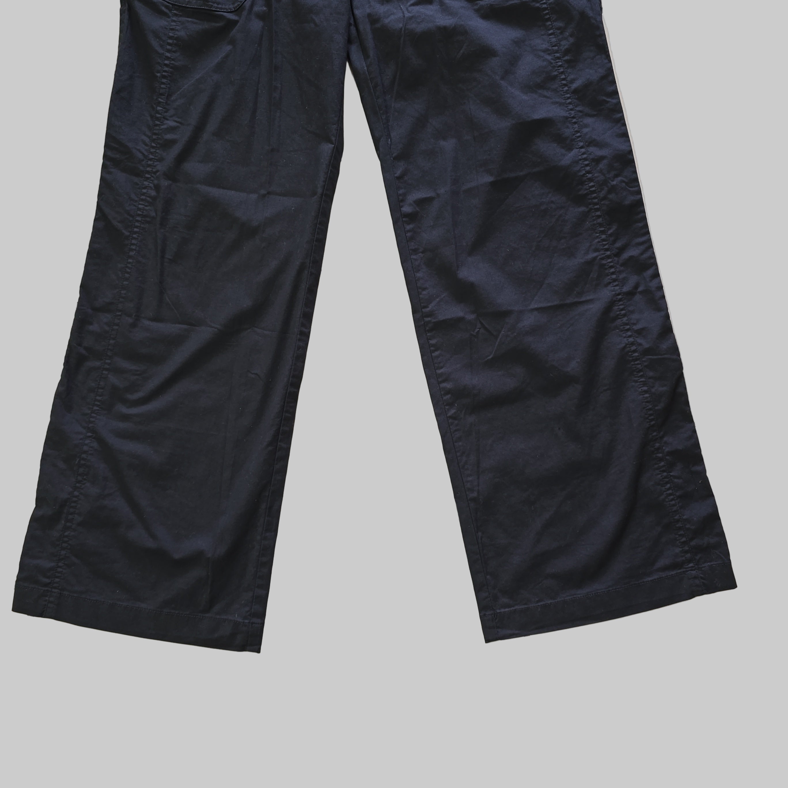Pair of black pants on a light background