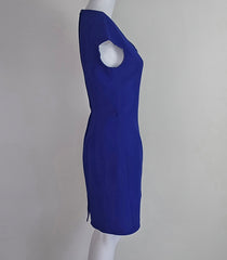Unsigned Vintage Cobalt Blue Fitted Dress – Elegant and Timeless