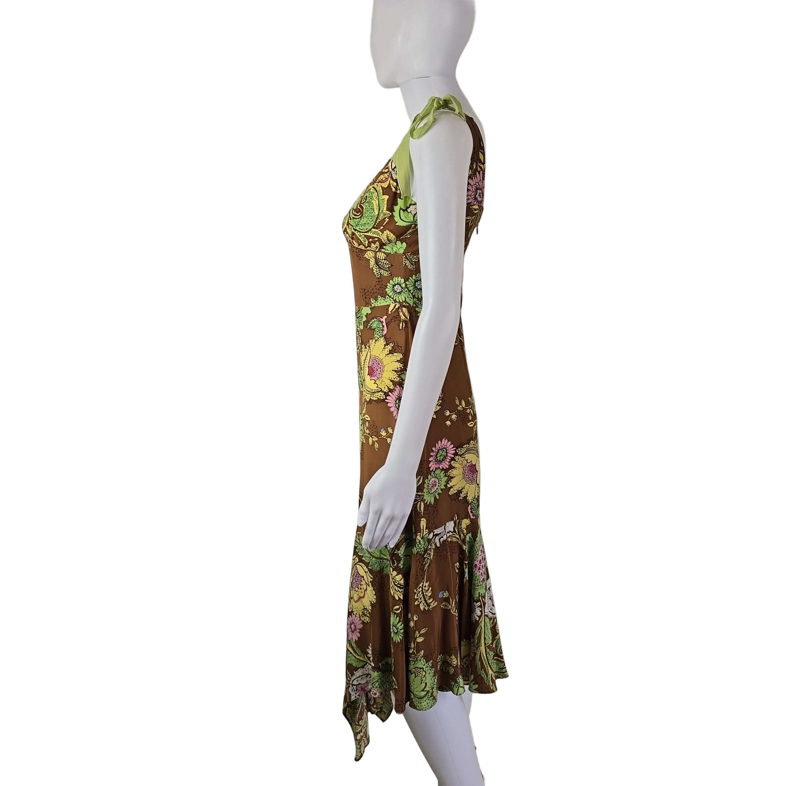 Floral-patterned dress on a light background