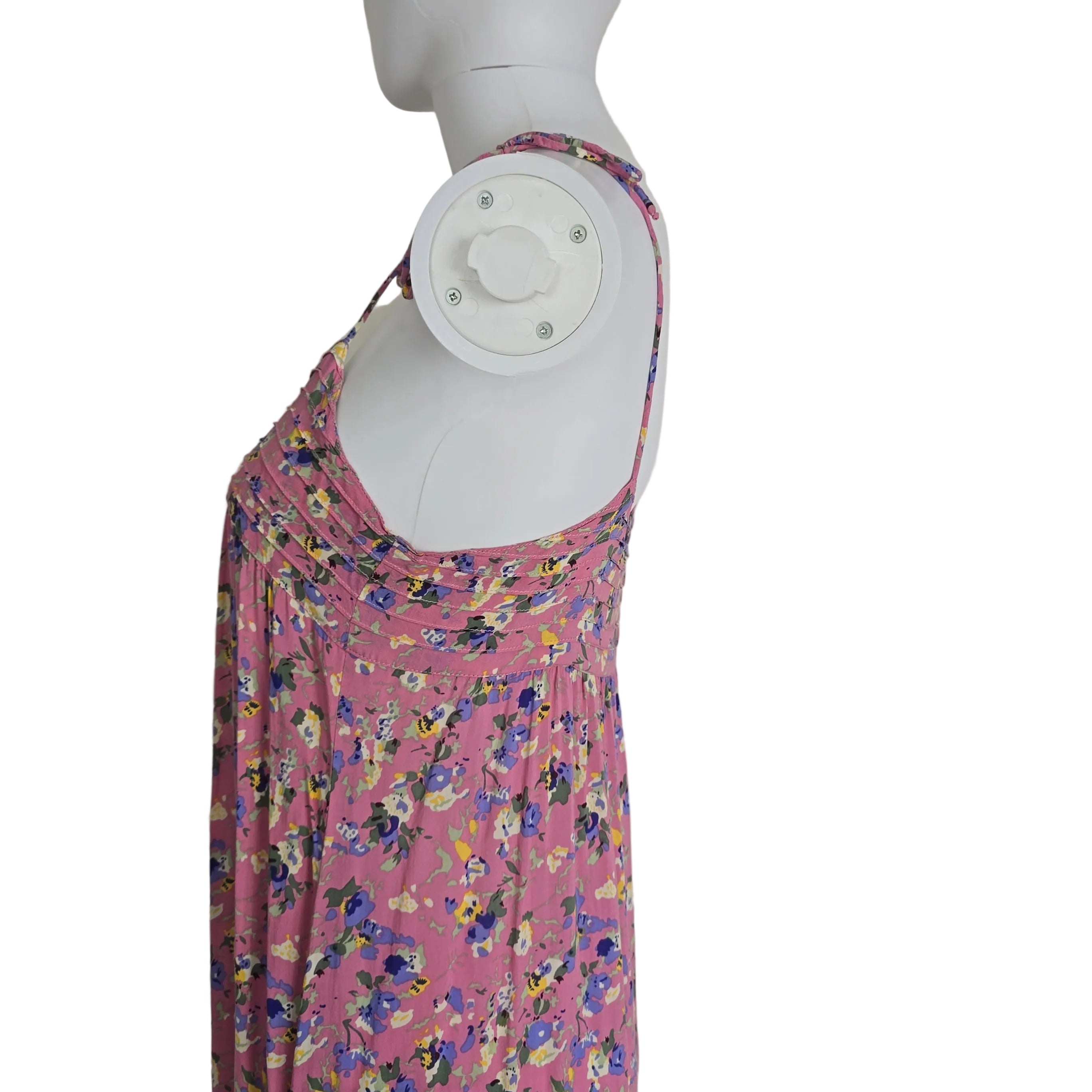 Pink floral dress on a light background