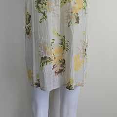 Floral mini dress on a light background