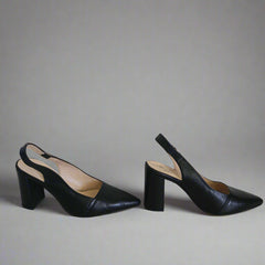 Milana Black Slingback Heels