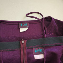 Staxs Purple Maxi Dress with Bolero Jacket Set - Size: Dress AU 10 / Bolero AU 12