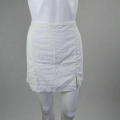 Glassons White Linen Mini Skirt - Size: AU 10