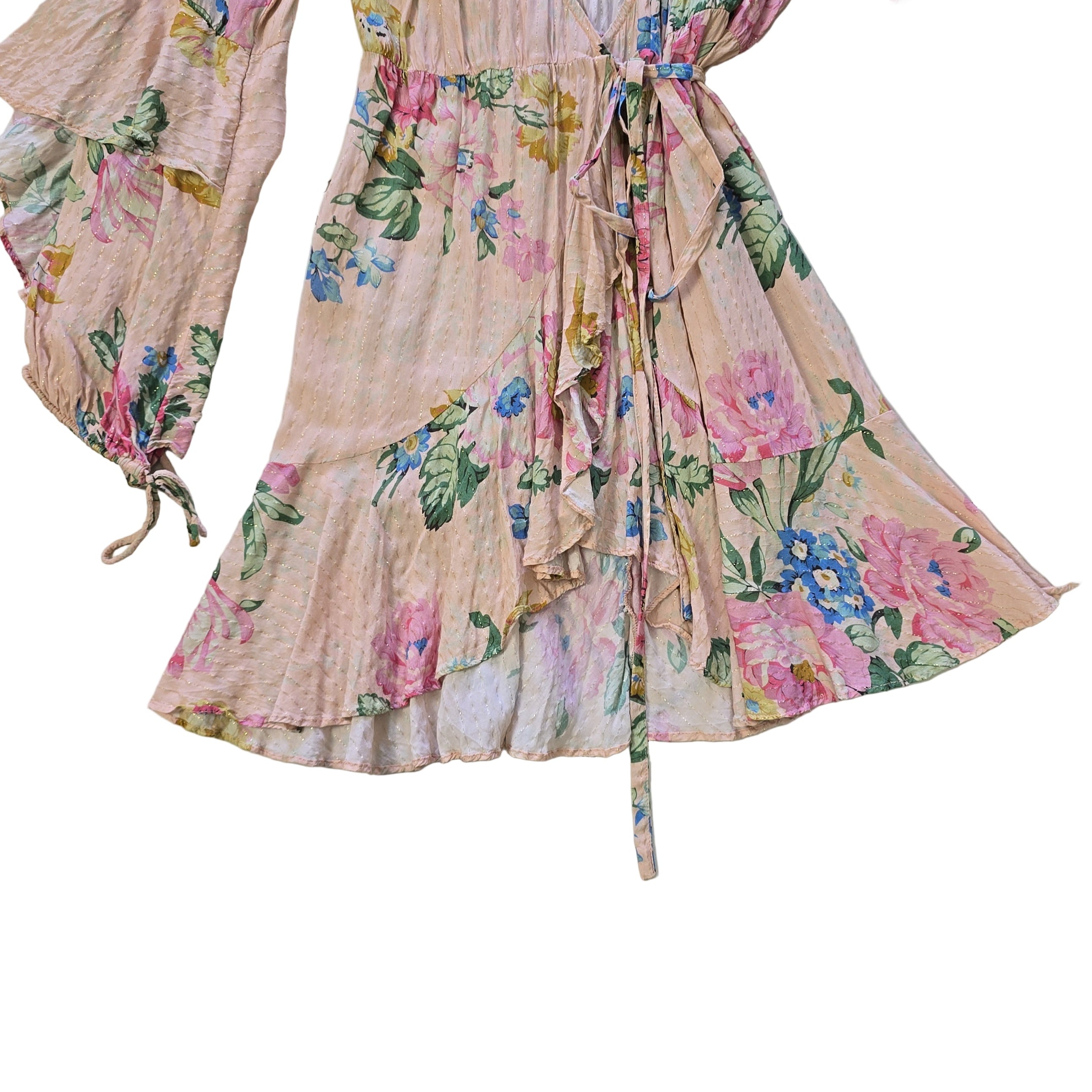 Pink floral dress on a light background