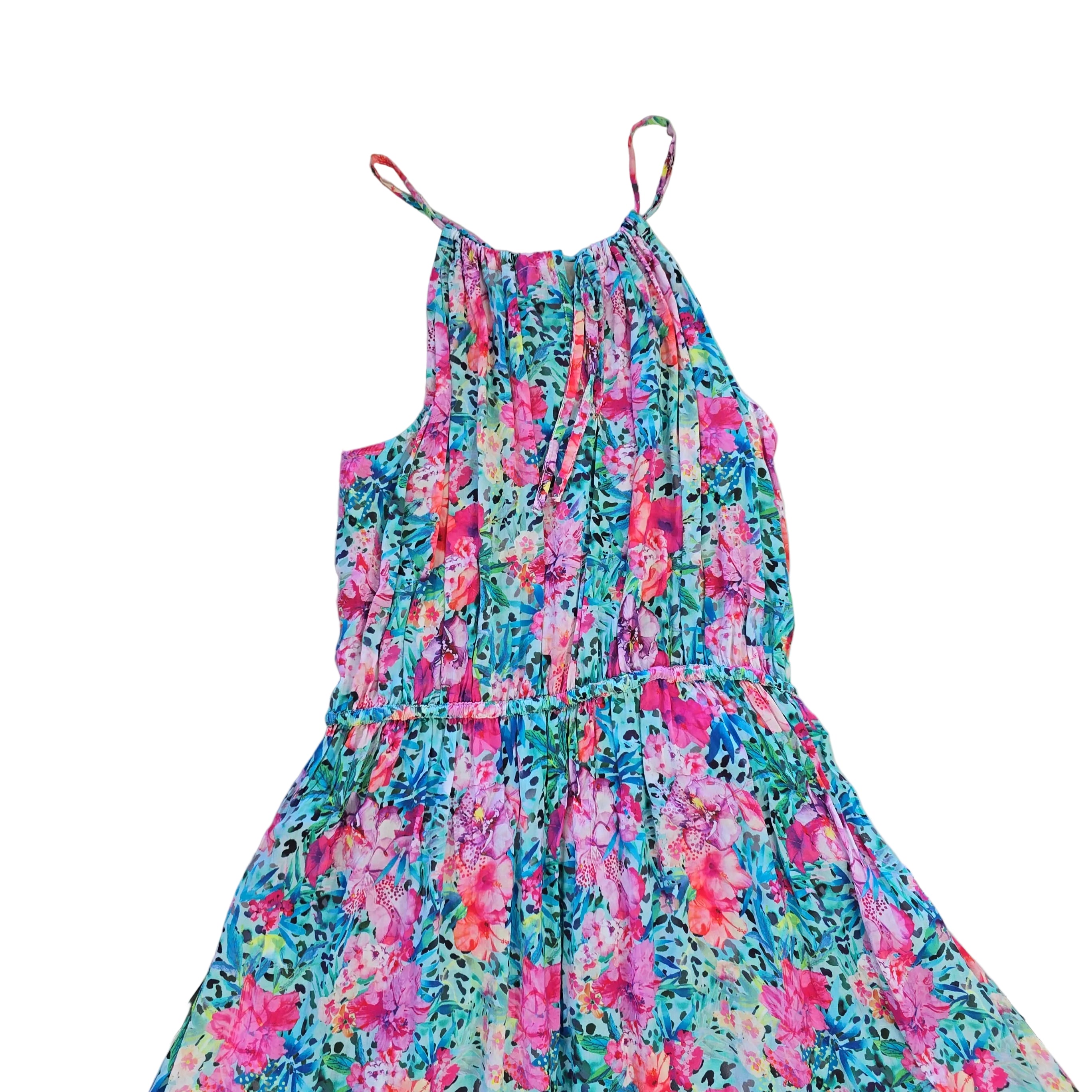 Floral patterned dress on a light background