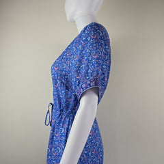 Blue floral dress on a light background