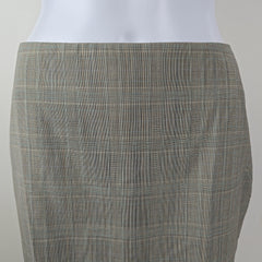 Gray checkered skirt on a white background