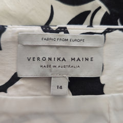 Veronika Maine Black and White Bold Print Pencil Skirt – AU 14