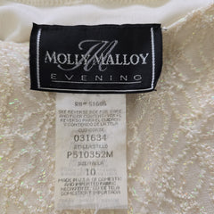 Vintage Molly Malloy Black & Ivory Lace Evening Dress AU10