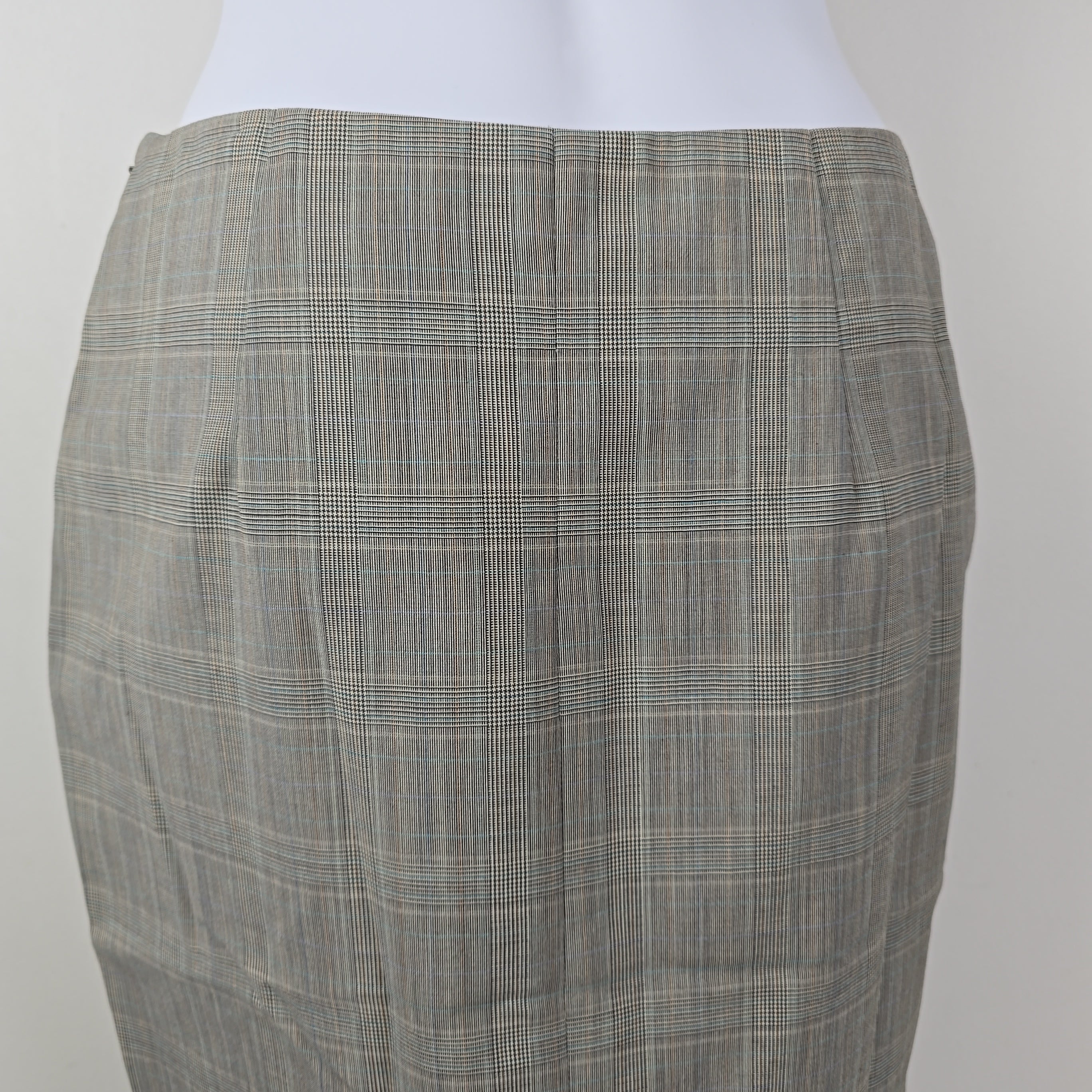 Gray checkered fabric on a white background