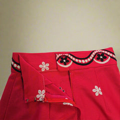 Vintage Pink Flower Power Skirt