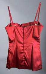 Dolce & Gabbana, Rich Red Top with Leopard Lining