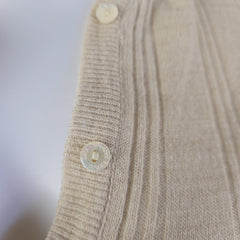 Dolce & Gabbana (D&G) Cream Beige Wool Cardigan - Size: IT 40