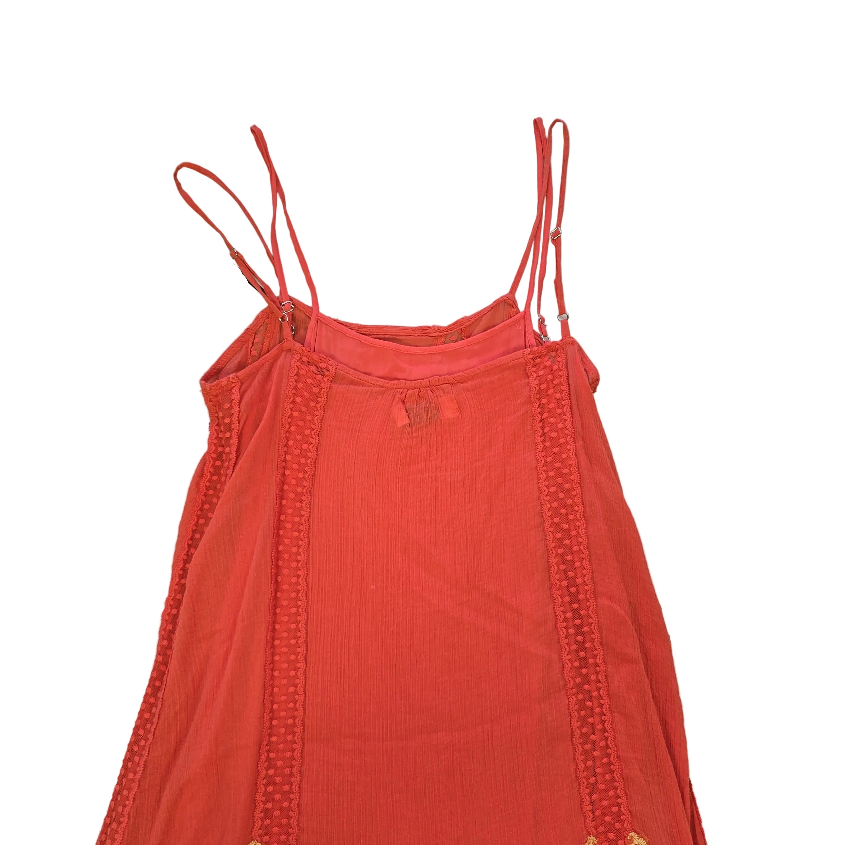 Orange dress on a light background