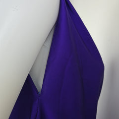 Scanlan & Theodore Violet Purple Silk Draped Top - Size: AU 8