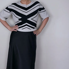 Karen Millen Black and White Top - Size: M