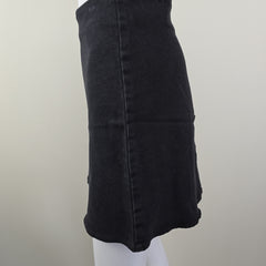 Luck & Trouble Charcoal/Black Denim Skirt - Size AU 12