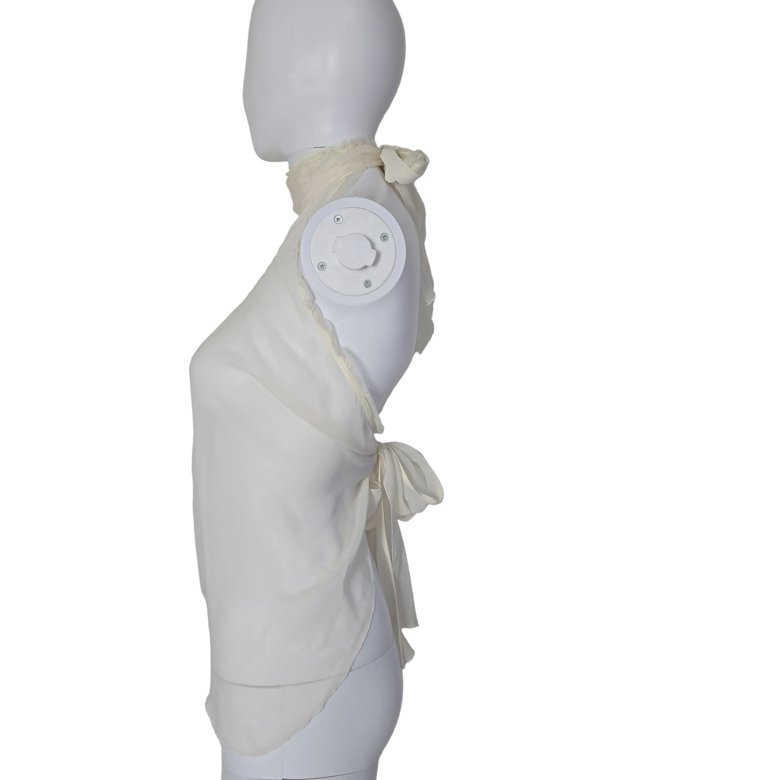 White top on a white background