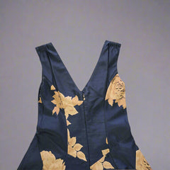 Trelise Cooper Cupids Bow Rosary Navy and Gold Dress - Size: AU 10