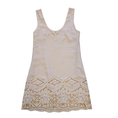 Beige dress on a light background