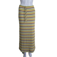 Striped maxi skirt on a light background