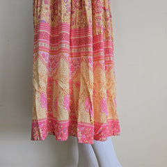 Floral patterned skirt on a light background