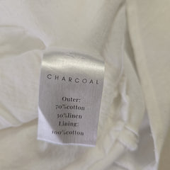 Charcoal White Linen Maxi Skirt - Size: AU12