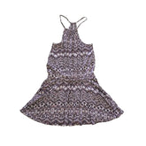 Patterned dress on a light background