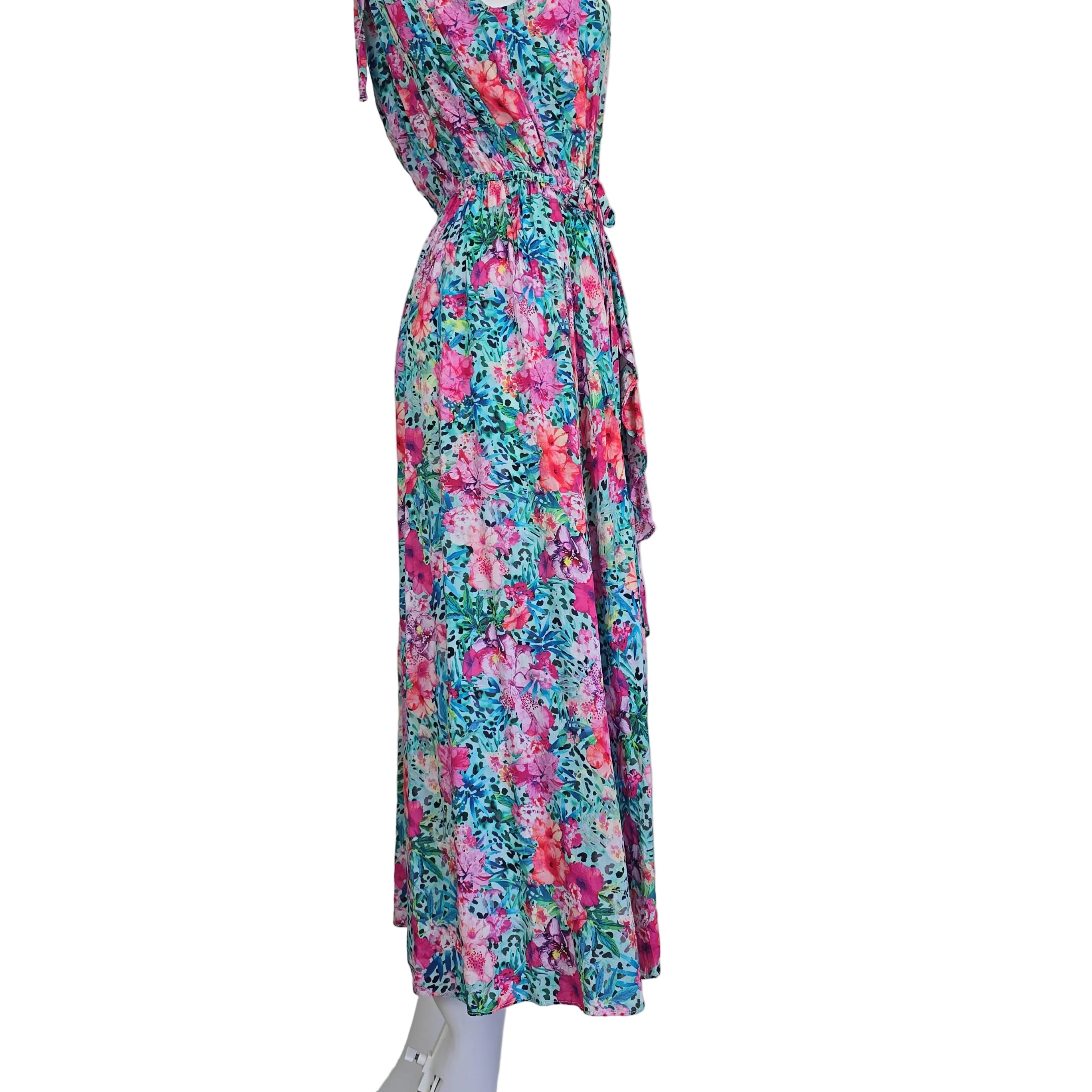 Floral patterned dress on a light background