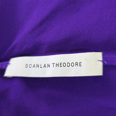 Scanlan & Theodore Violet Purple Silk Draped Top - Size: AU 8