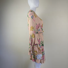 Pink floral dress on a light background