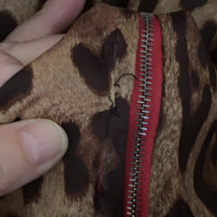 Dolce & Gabbana, Rich Red Top with Leopard Lining