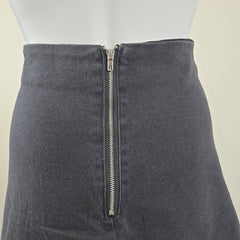 Luck & Trouble Charcoal/Black Denim Skirt - Size AU 12