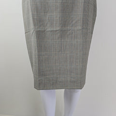 Gray checkered skirt on a white background