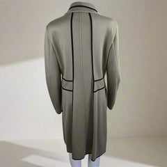 Emporio Armani Beige and Black Contrast-Trim Coat – IT 46