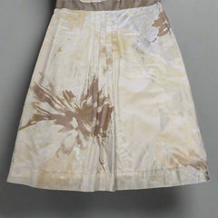 Taifun Collection Cream, Silver and Brown Dress