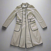 Emporio Armani Beige and Black Contrast-Trim Coat – IT 46