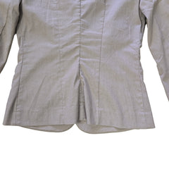 Grey striped jacket on a grey background