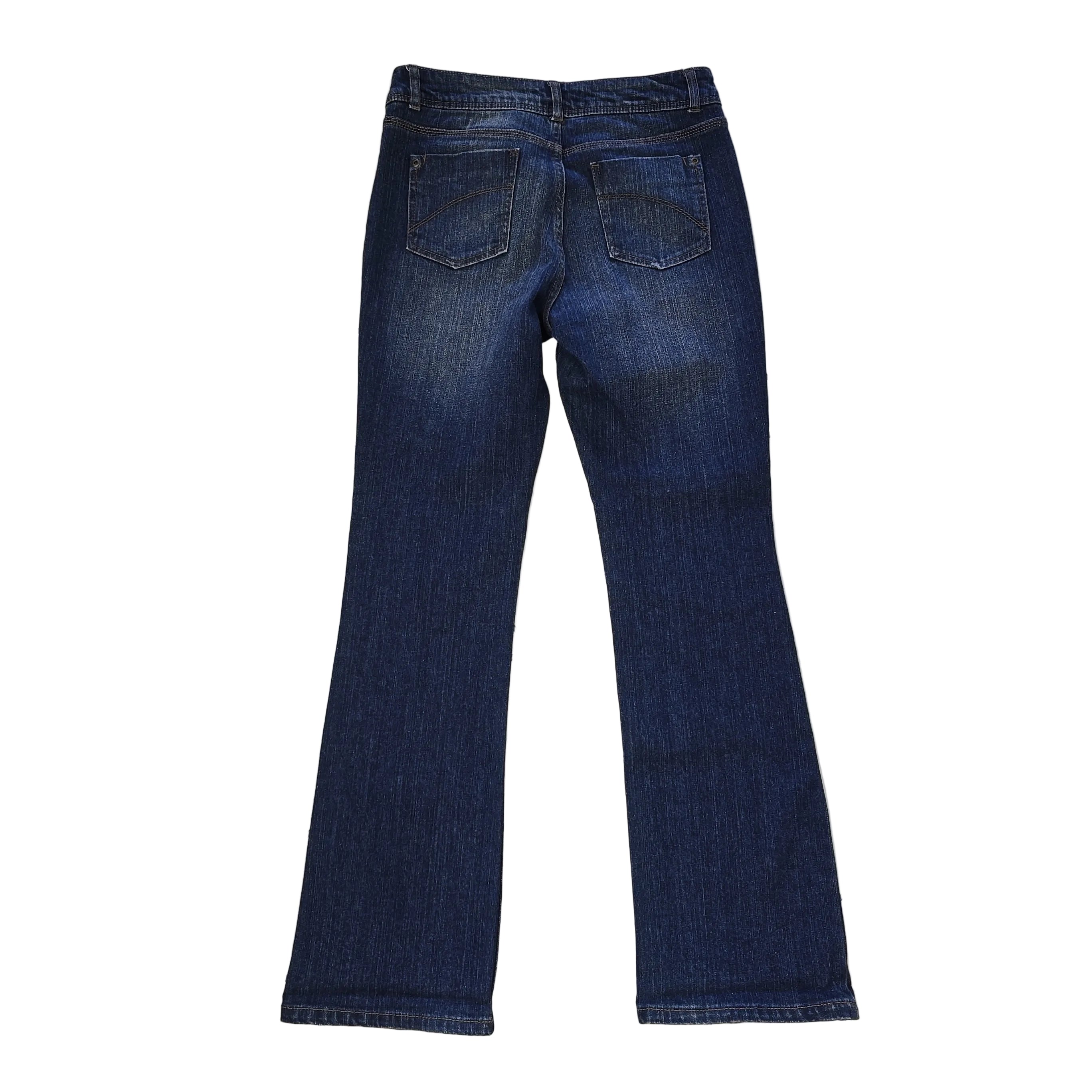 Pair of blue jeans on a light background