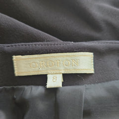 Oroton Black Skirt with Gold Details