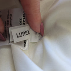 Eileen Kirby White & Gold Dress – Elegant & Timeless