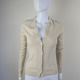 Dolce & Gabbana (D&G) Cream Beige Wool Cardigan - Size: IT 40