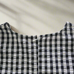 Lilly Loves Black and White Checkered Midi Dress
