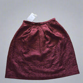 Dior Burgundy Wool Mid-Length Skirt – FR 42 (New with Tags).