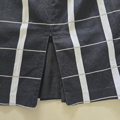 Veronika Maine Black, White & Beige Checkered Pencil Skirt – AU 10