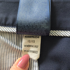 Tommy Hilfiger Cropped Straight Navy Pants - Size: AU 8