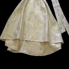 Eileen Kirby White & Gold Dress – Elegant & Timeless