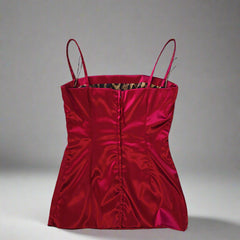 Dolce & Gabbana, Rich Red Top with Leopard Lining