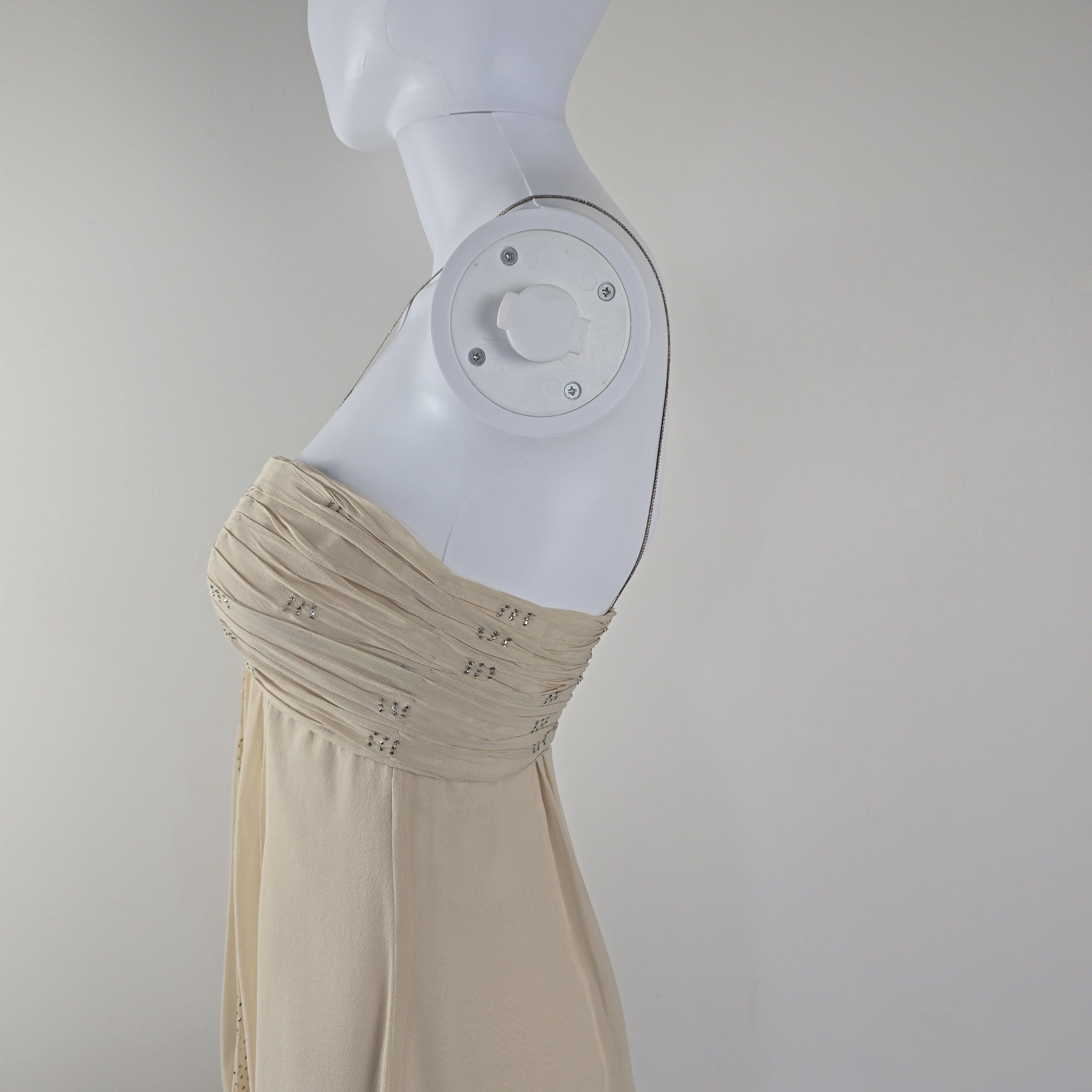 Beige dress on a light background